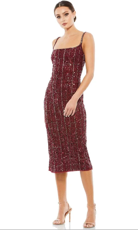 Holiday Sale Mac Duggal 10770 - Tea Length Beaded Cocktail Dress