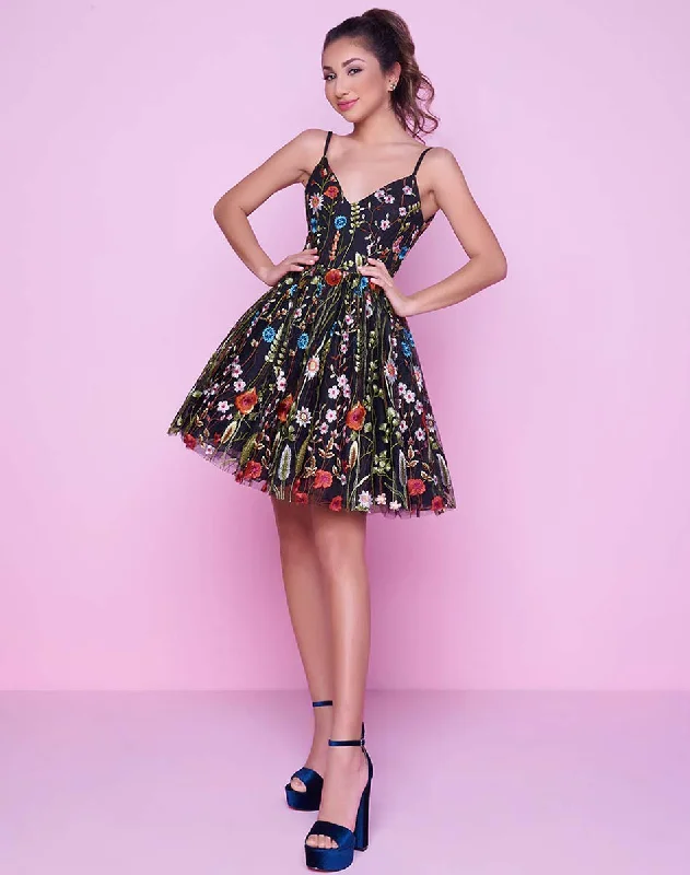 Daily Deals Mac Duggal - Colorful Floral Short Dress 30495N - 1 pc Black Multi kin Size 2 Available Daily Deals Mac Duggal - Colorful Floral Short Dress 30495N - 1 pc Black Multi kin Size 2 Available