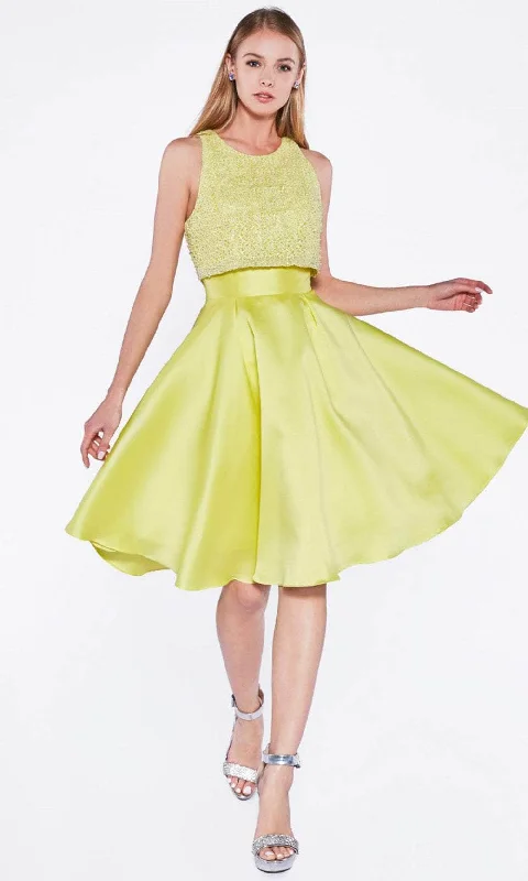 Act Now Cinderella Divine 14081S - Satin Skater's Mid Length Dress