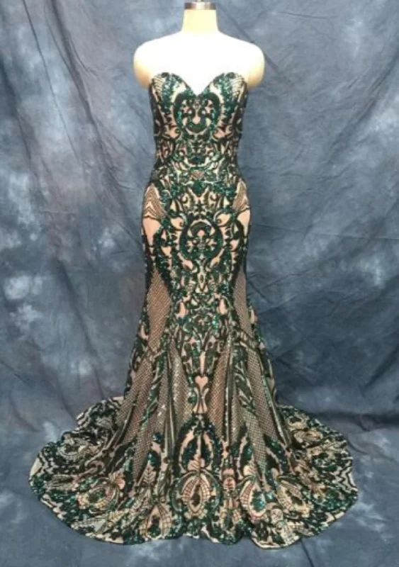 Dark Green With Nude