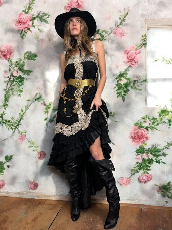Clearance Event Salita, Victorian black and cream lace dress
