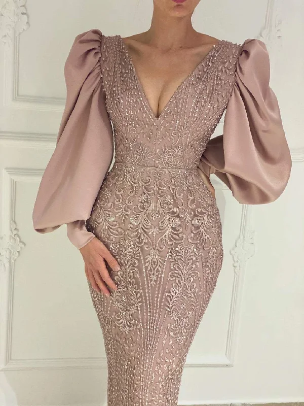 Special Buy Crepe Pink Evening Dress