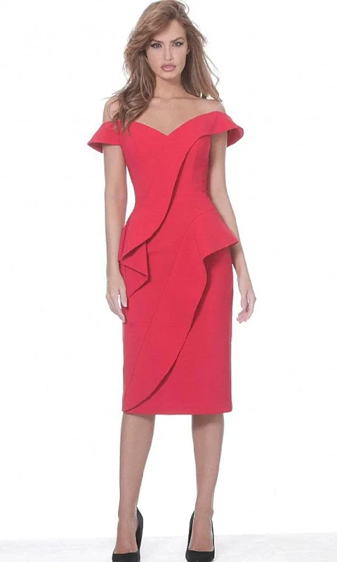 Year-End Sale Jovani - 04426SC Ruffle Draped Cocktail Dress