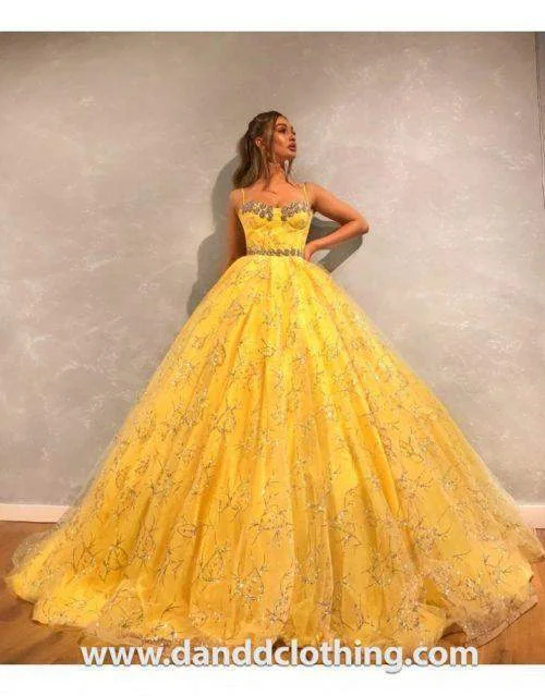 Buy More, Save More Luxury Evening Dress Princess Yellow