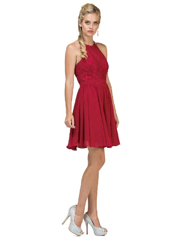 Midnight Madness Dancing Queen Lace Illusion Halter A-Line Dress 2010