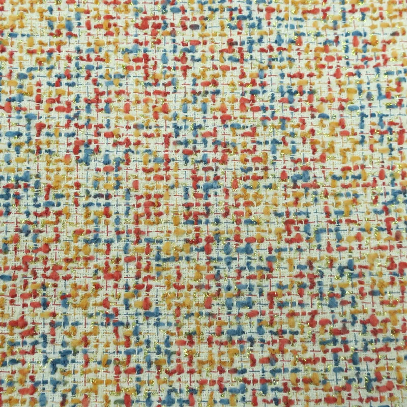 Great Bargains Multicolored Abstract Texture Threaded Tweed Boucle