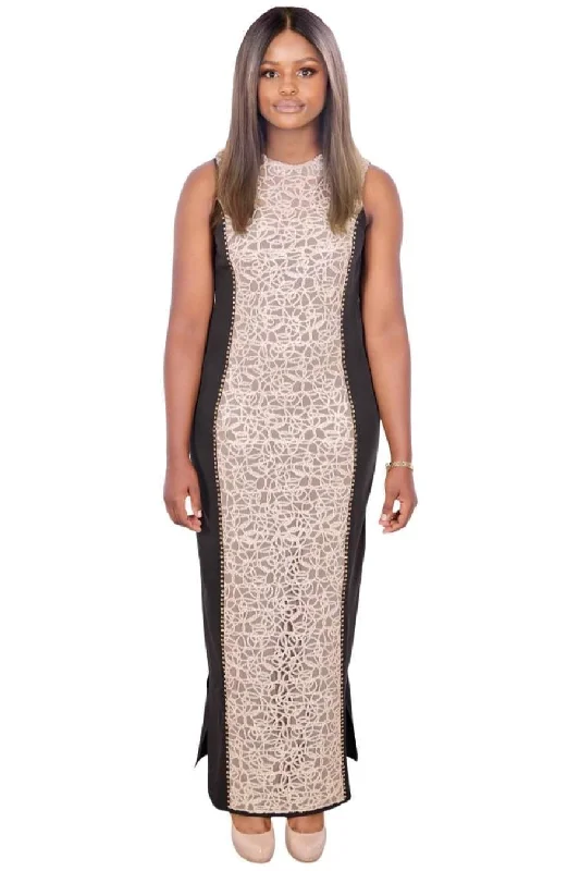 Incredible Offers African Evening Black and Gold Dress