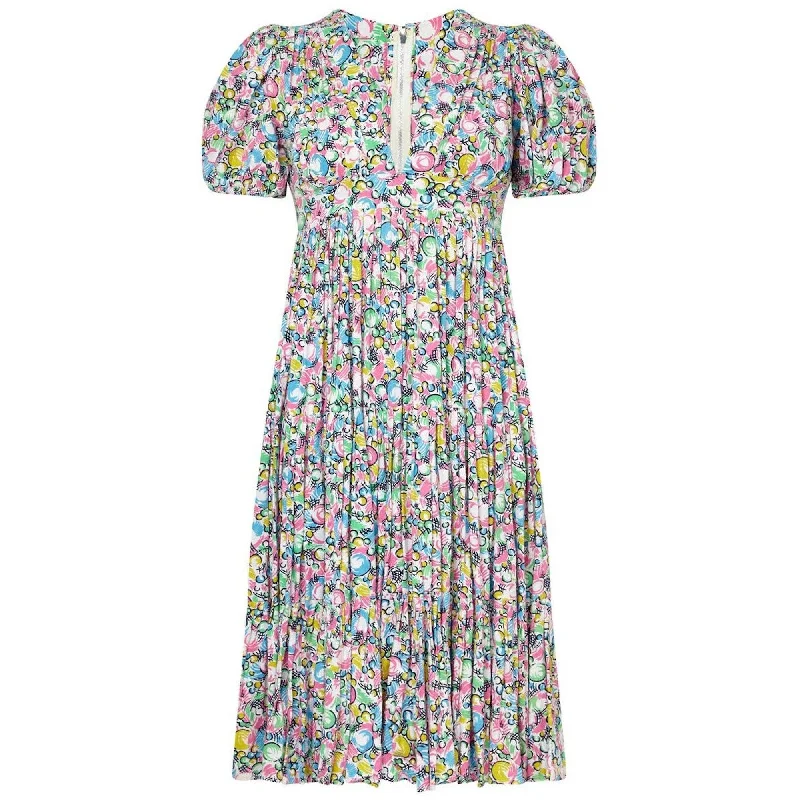 Bonus Savings Ossie Clark for Radley Celia Birtwell Bubble Print Smock Dress circa 1969
