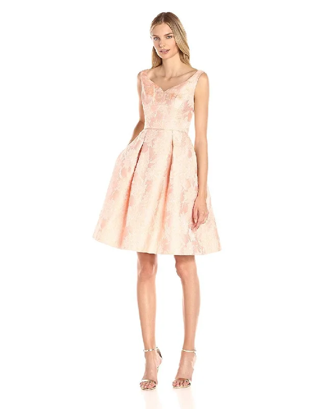 Limited Availability Maggy London - Metallic Jacquard A-Line Dress G2492M - 1 pc Coral in Size 12 Available Limited Availability Maggy London - Metallic Jacquard A-Line Dress G2492M - 1 pc Coral in Size 12 Available