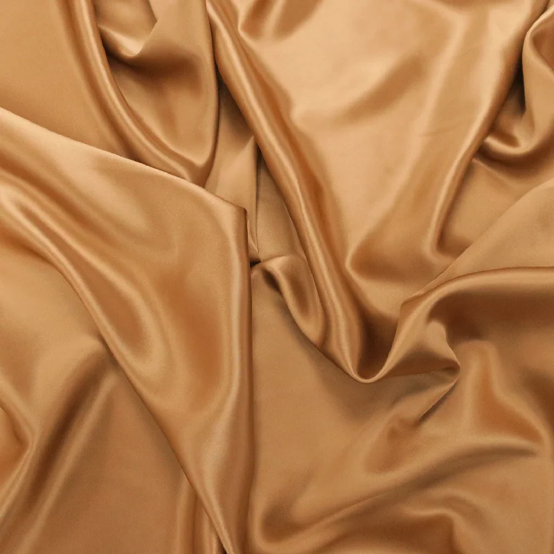 Super Sale Silk Charmeuse Fabric Bronze Solid 54" 19mm