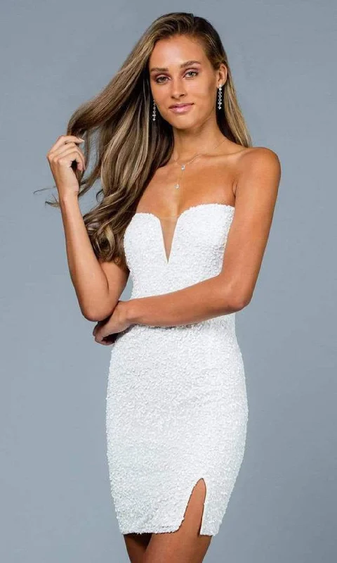 Best Seller SCALA - Strapless Sweetheart Fully Beaded Fitted Cocktail Dress 60195 - 1 pc Ivory In Size 4 Available Best Seller SCALA - Strapless Sweetheart Fully Beaded Fitted Cocktail Dress 60195 - 1 pc Ivory In Size 4 Available