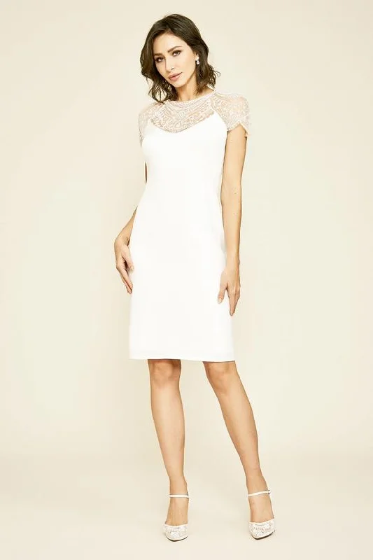 Today’s Special Tadashi Shoji - Ferguson Knee Length Crepe Lace Dress - 1 pcs Ivory In Size 16 Available Today’s Special Tadashi Shoji - Ferguson Knee Length Crepe Lace Dress - 1 pcs Ivory In Size 16 Available