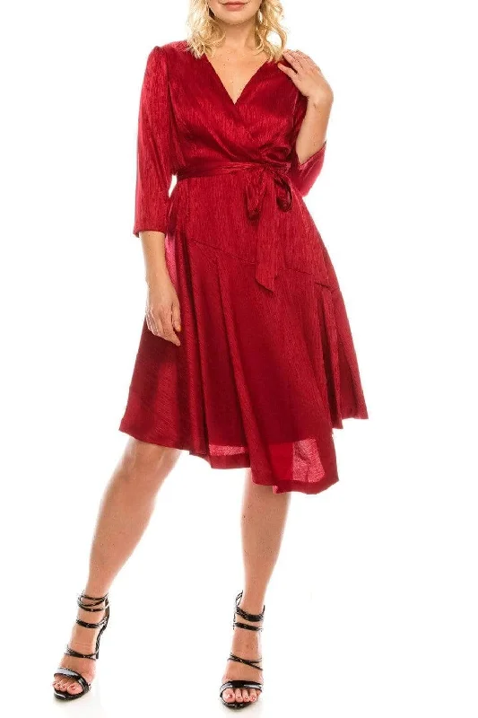 Price Cut London Times - V-Neck Knee Length Formal Dress T4839M