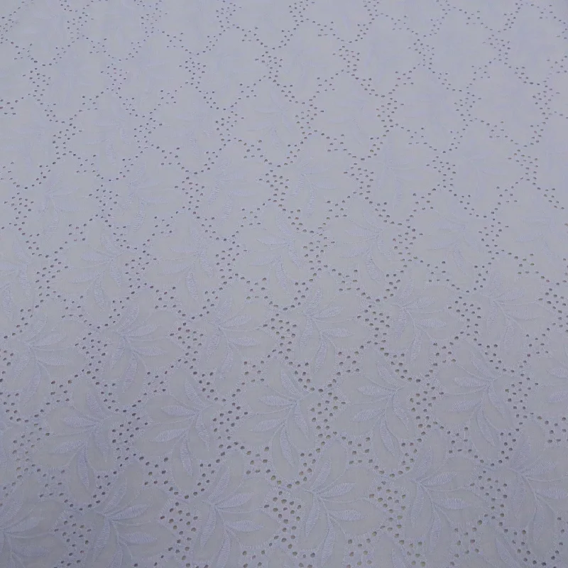 Markdowns Lilac Floral with Eyelet Embroidered Cotton Lace