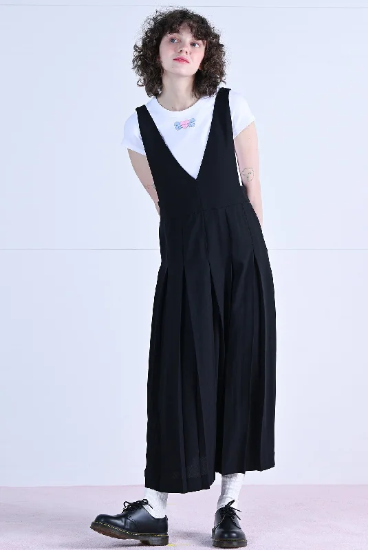 Bonus Savings [WOVEMENT] SS 24 CREPE PLEATS DRESS (BLACK)WBCSOP008BK