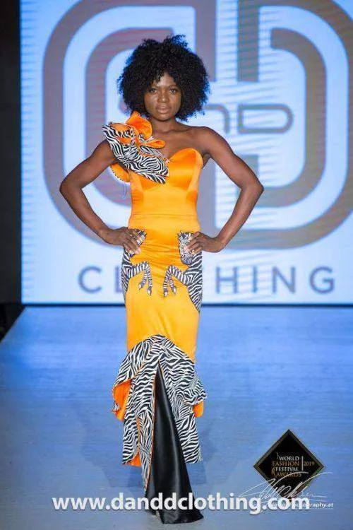 Super Deal D&D Red Carpet Zebra Dress