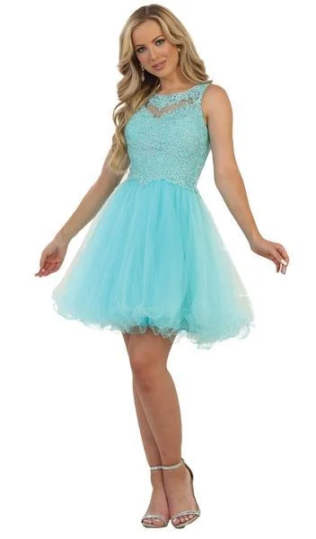 Final Markdown May Queen Embellished Jewel A-line Dress MQ1510
