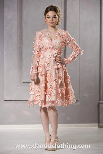 Last Chance Luxury Evening Dress Short Pink