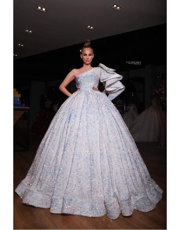 Flash Sale Luxury White Evening Princess Gown