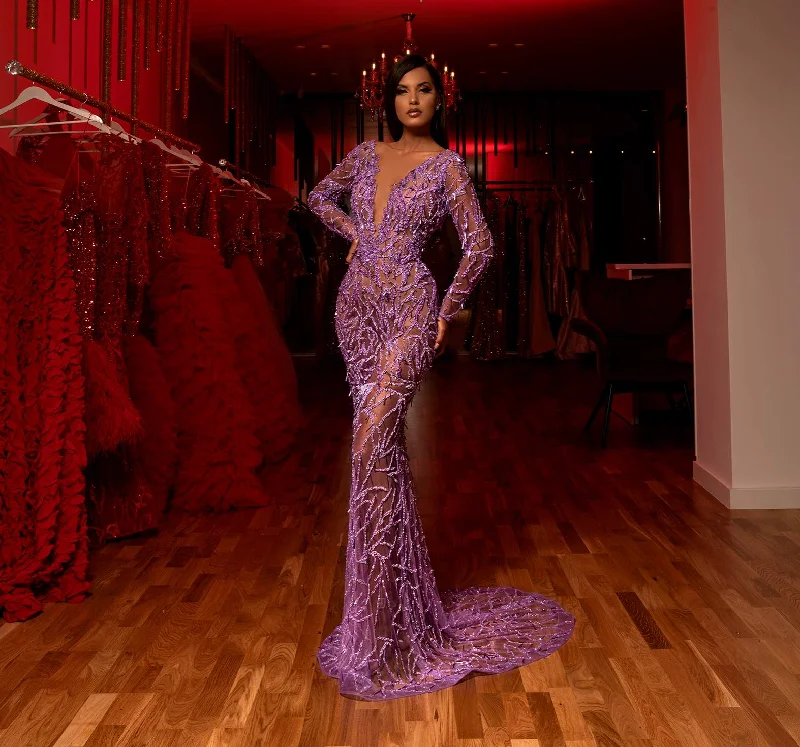 Daily Deals Unique Lavender Evening Dress