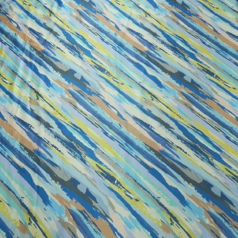 Online Exclusive Painting Diagonal Brushes Multicolored Printed Silk Charmeuse Fabric Online Exclusive Painting Diagonal Brushes Multicolored Printed Silk Charmeuse Fabric