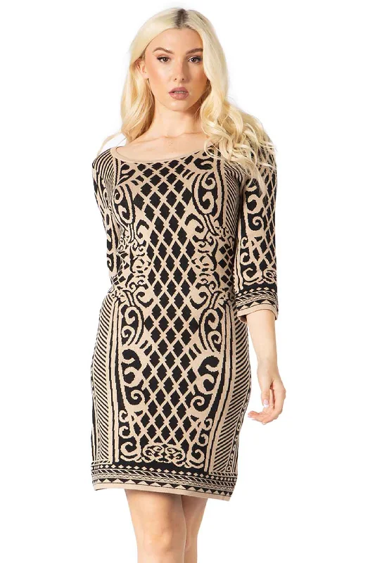 New Markdowns Propriety Logo Jacquard Sweater Dress