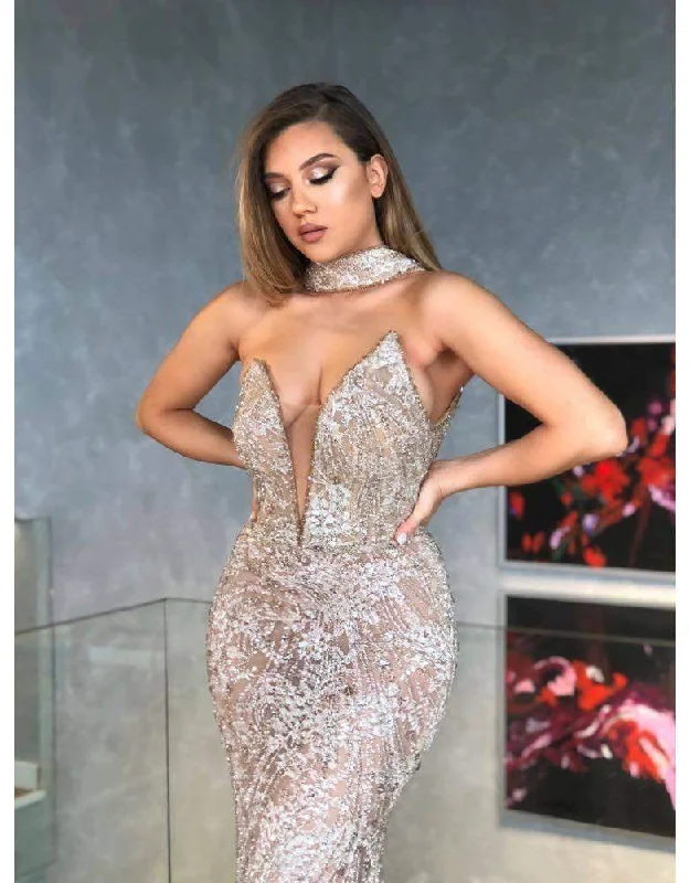 Price Break Luxury Evening Silver Tub Dress