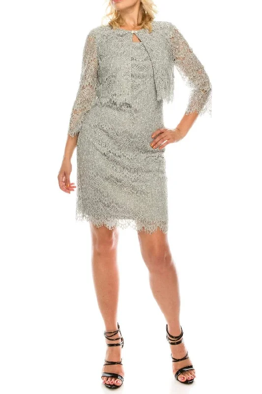 Best Bargains Jessica Howard - JH8M5167 Two Piece Lace Fitted Dress With Jacket
