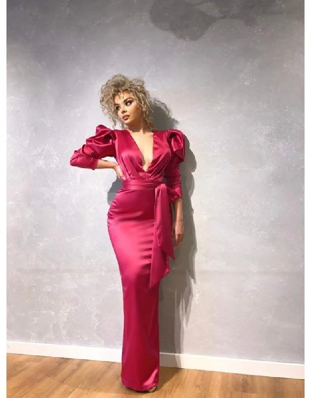 Weekend Deal Luxury Evening Gown Dark Pink