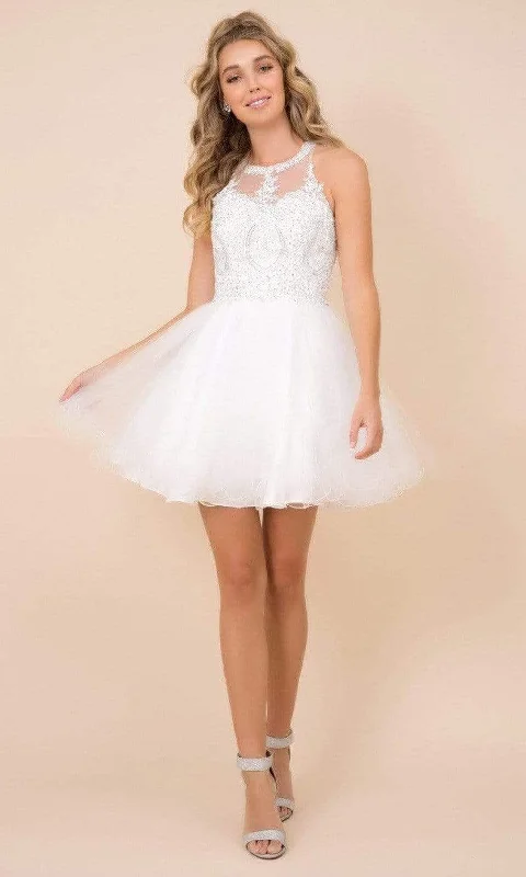 New Deals Nox Anabel - Jewel Lace Applique A-Line Cocktail Dress B652