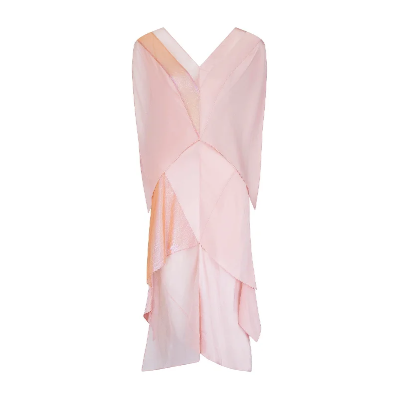 Blowout Deals 2004 Runway Documented Zac Posen Pink Silk Panelled Dress