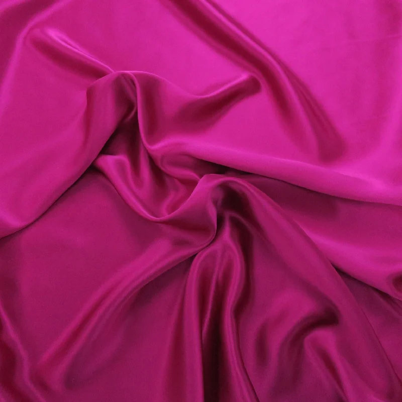 Deep Discounts Silk Charmeuse Fabric Magenta Solid 54" 19mm