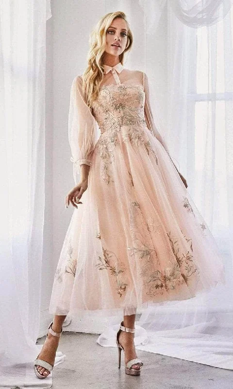 Today’s Deal Andrea and Leo - High Neck Tea-Length Prom Dress A0862