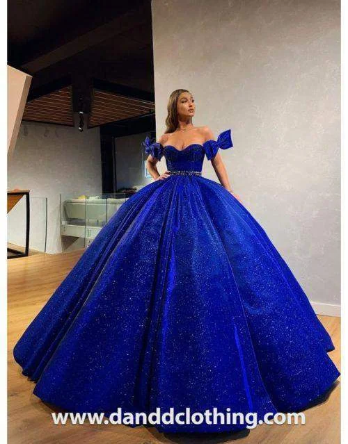 Markdowns Luxury Evening Dress Princess Royal Blue