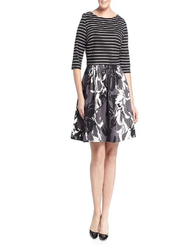 The Best Prices Taylor - 5730P Floral Scuba A-Line Dress