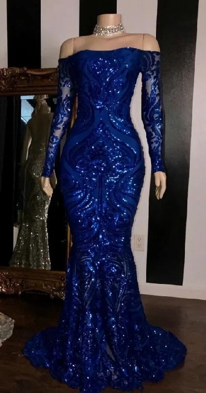 Stock Up and Save Sparkly Sequined Mermaid African Corset Prom Dresses Royal Blue Long Sleeve Graduation Corset Formal Dress Plus Size Evening Gowns outfit Stock Up and Save Sparkly Sequined Mermaid African Corset Prom Dresses Royal Blue Long Sleeve Graduation Corset Formal Dress Plus Size Evening Gowns outfit