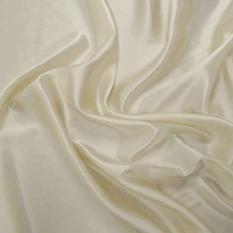 Super Bargain Silk Charmeuse Fabric Ivory Solid 54" 19mm