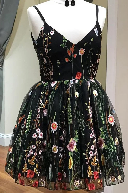 Limited Time Offer Unique Spaghetti Straps With Appliques Floral Short Corset Prom Dresses outfit Limited Time Offer Unique Spaghetti Straps With Appliques Floral Short Corset Prom Dresses outfit