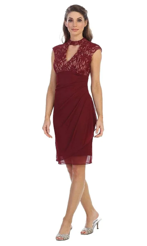 Incredible Offers Shail K - Cutout Bodice Draped Sheath Dress 1097
