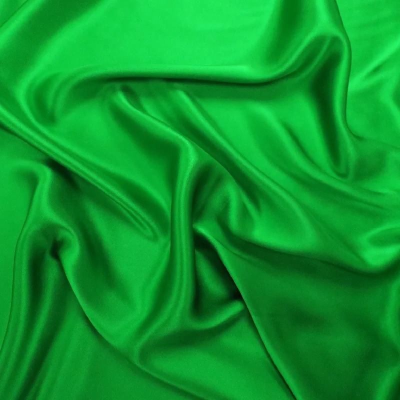 One-DAY Sale Silk Charmeuse Fabric Lime Green Solid 54" 19mm