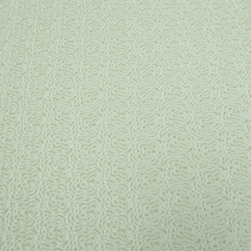 Deal Dash White with Floral Design Pleated Stretch Fabric