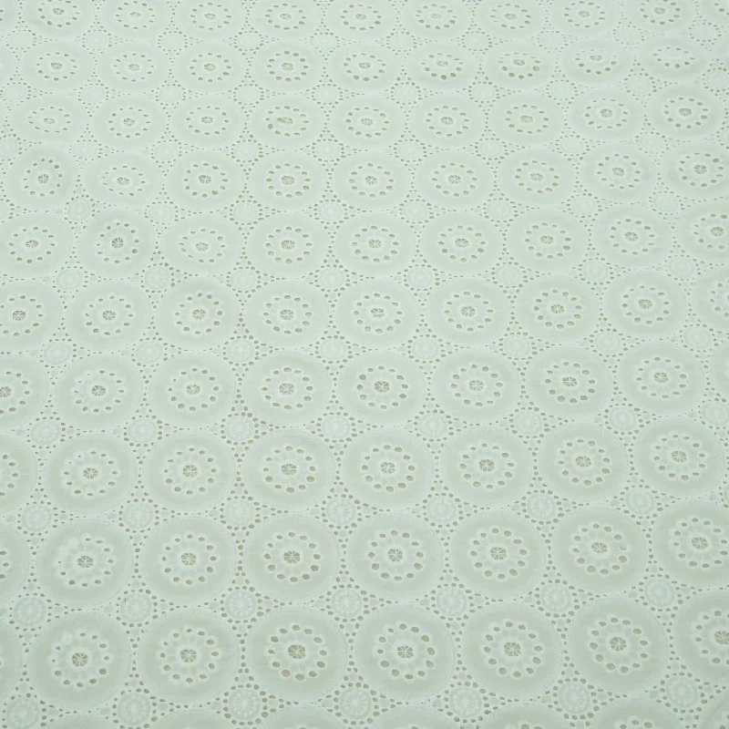 Flash Sale Off White Circles Embroidered Guipure Lace
