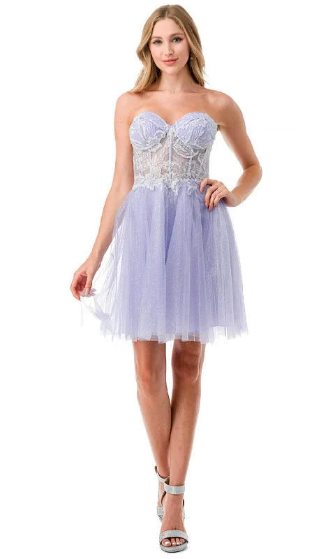 Price Cut Aspeed Design S2745B - Embroidered Strapless Cocktail Dress