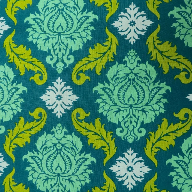 Inventory Reduction Green Damask on a Hunter Green Background Printed Cotton