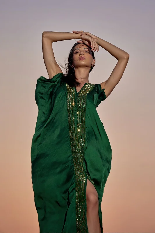 Exclusive Access Hand Beaded Draped Kaftan