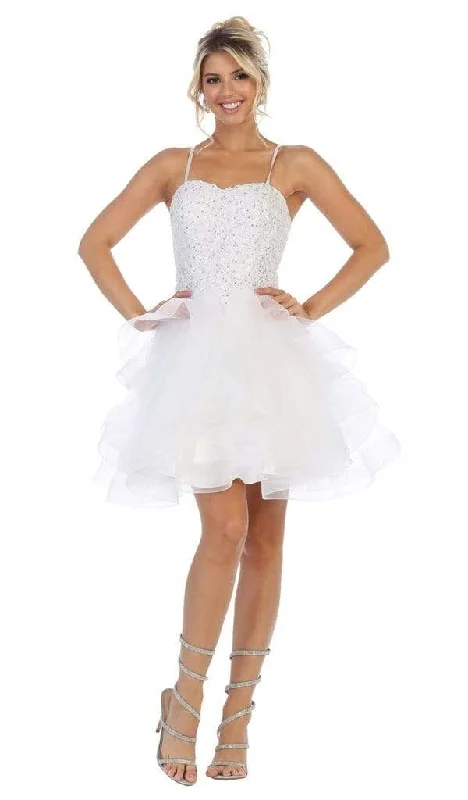Low Prices May Queen - Sweetheart Appliqued A-Line Cocktail Dress RQ7720 - 1 pc White In Size 8 Available Low Prices May Queen - Sweetheart Appliqued A-Line Cocktail Dress RQ7720 - 1 pc White In Size 8 Available