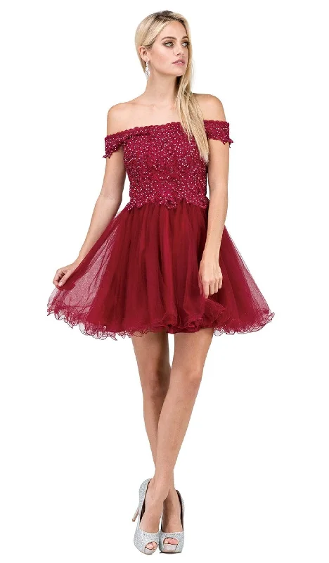 Price Drop Alert Dancing Queen Embellished Off-Shoulder A-line Homecoming Dress 3018 - 1 pc Burgundy In Size XS Available Price Drop Alert Dancing Queen Embellished Off-Shoulder A-line Homecoming Dress 3018 - 1 pc Burgundy In Size XS Available