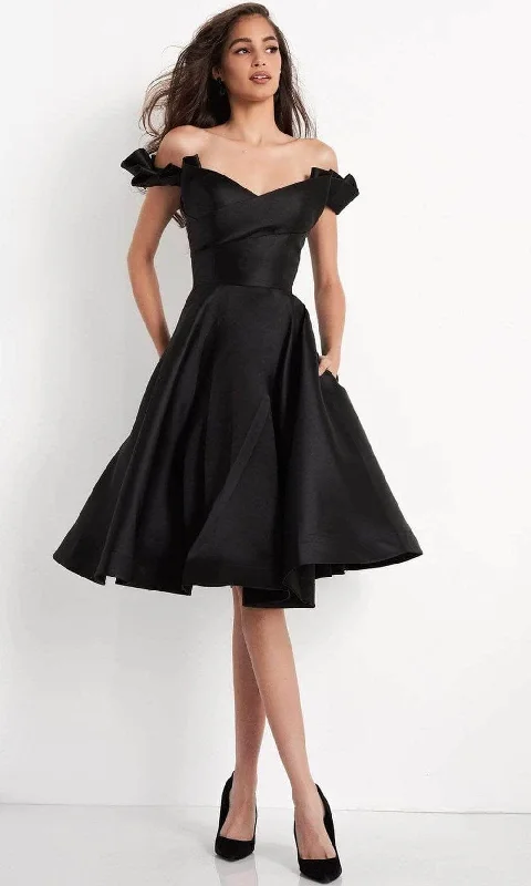 Discount Extravaganza JVN by Jovani - Sweetheart Mikado Cocktail Dress JVN04718SC