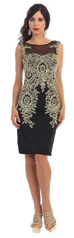 Huge Discounts May Queen Sleeveless Intricate Lace Illusion Dress