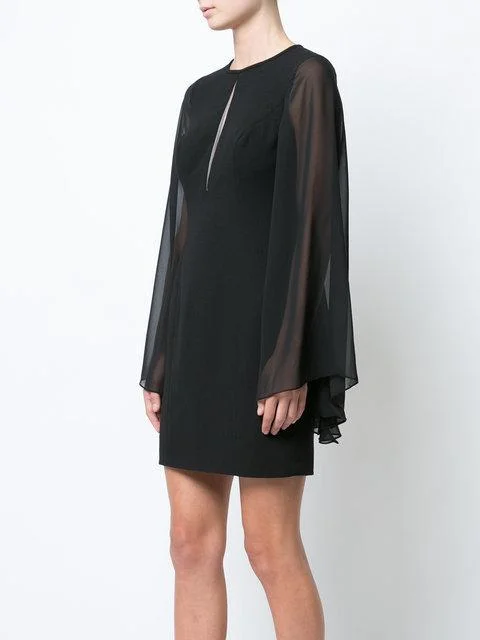 Big Discounts Aidan Mattox - MN1E201304 Sheer Long Sleeve Jewel Sheath Dress